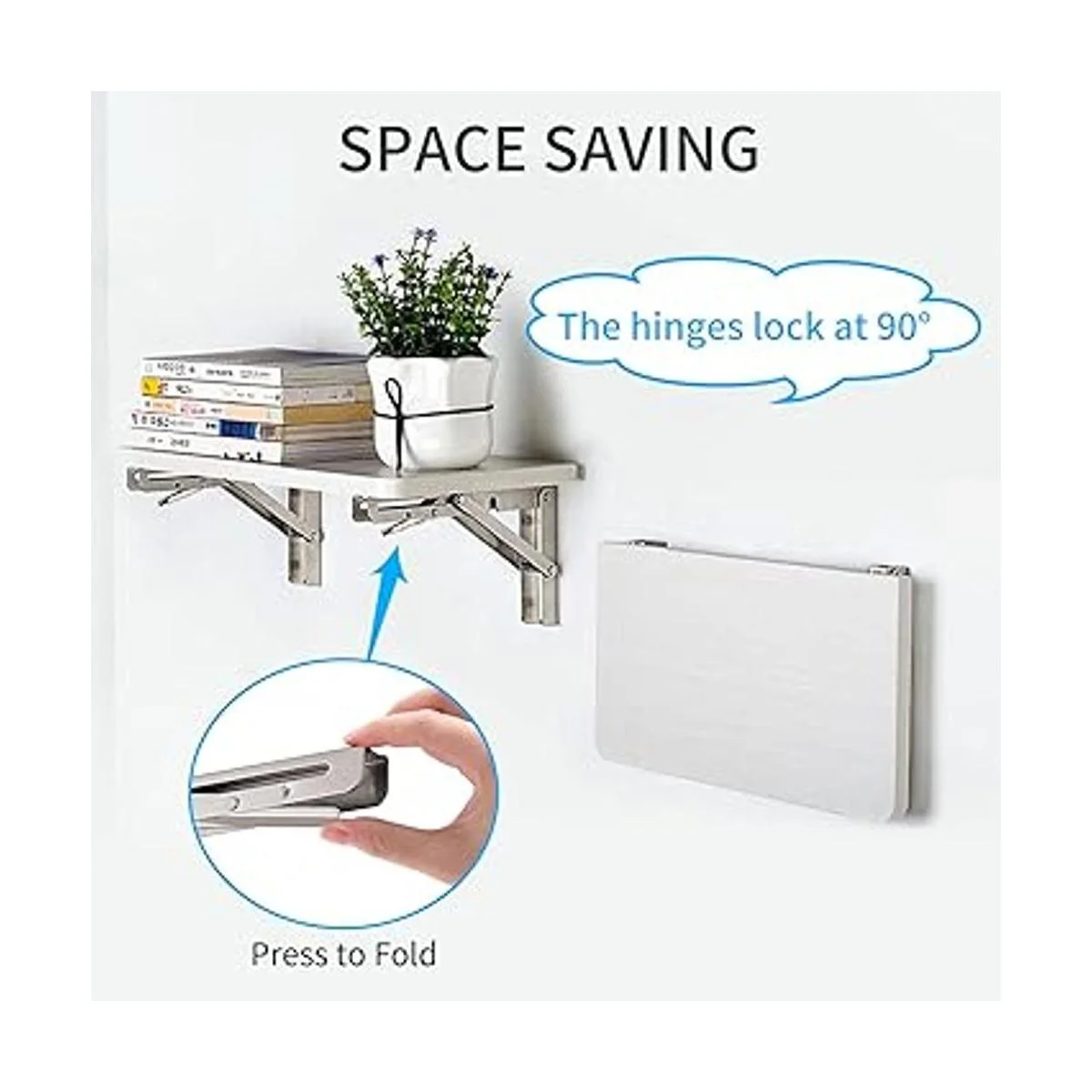 YUMORE Soportes plegables de 12 pulgadas carga máxima_4