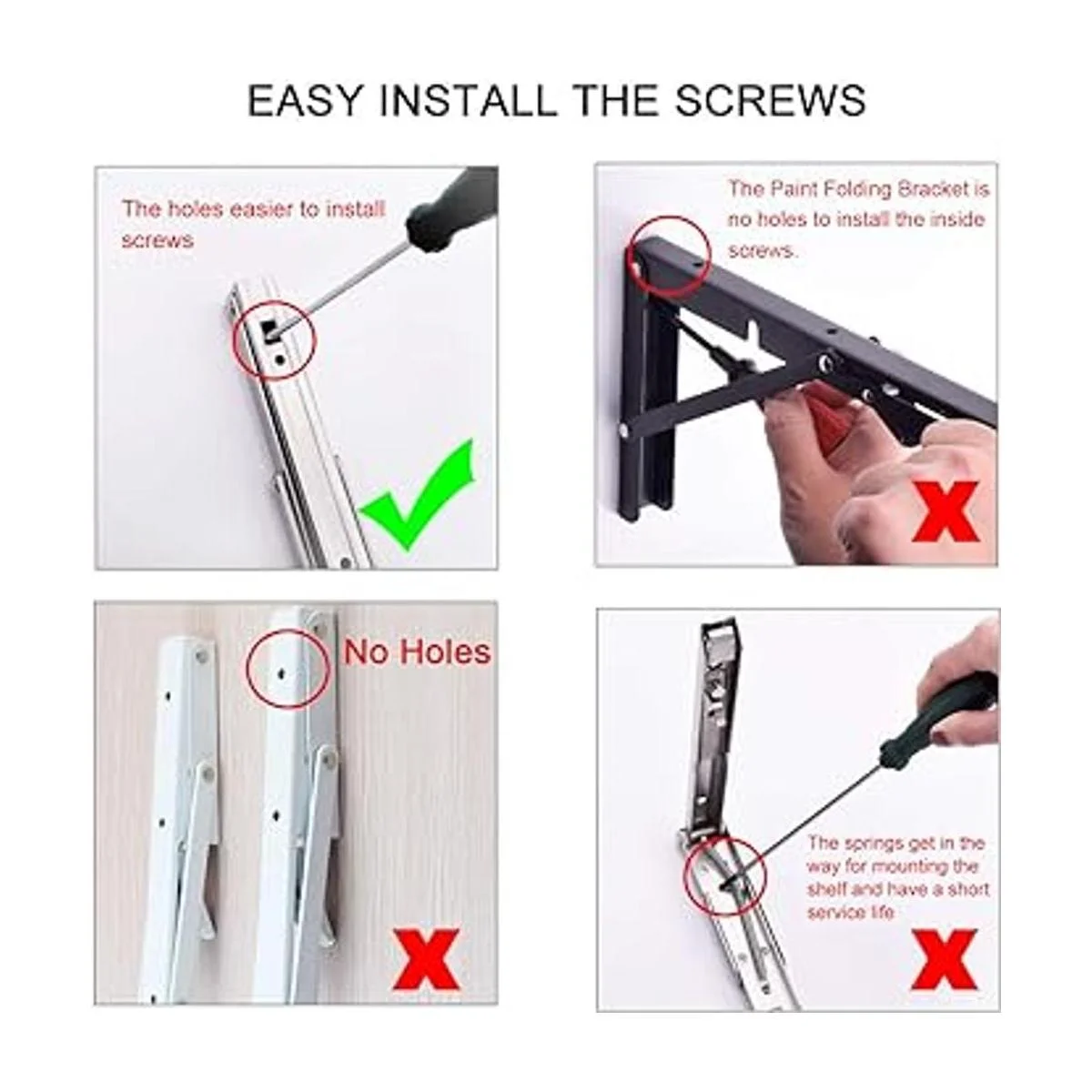 YUMORE Soportes plegables de 12 pulgadas carga máxima_3