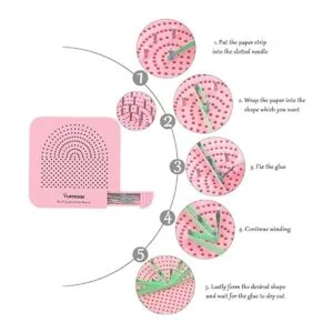 YURROAD Kit de herramientas de Quilling de papel tiras de