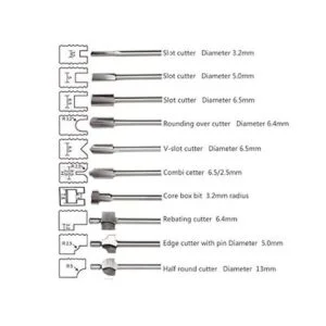 Yakamoz 10 piezas 18 Shank TitanioCoated Router Bit Set