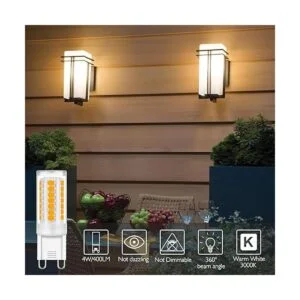 YUIIP Bombilla LED G9 equivalente a 4 W 40 W base G9