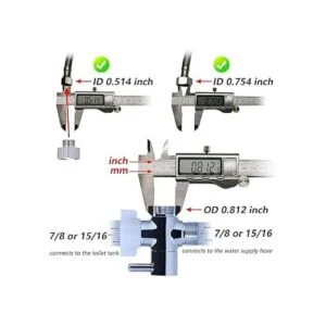 YUHX Adaptador de bidé T de latón con válvula de apagado_4