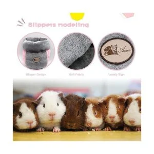 YUEPET Cama de conejillo de indias cueva cálida forro_4