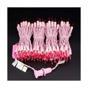 YULETIME Luces LED rosas de Navidad con cable rosa 66_4