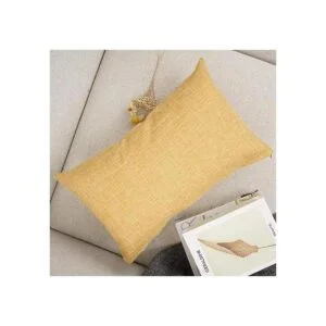 YOUR SMILE Funda de cojín de lino de algodón para sofá_3