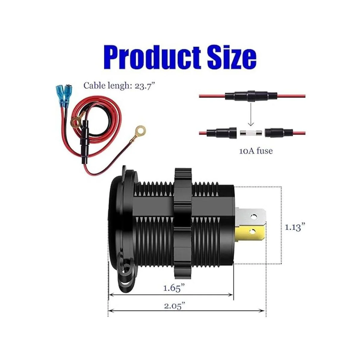 YONHAN Enchufe de carga rápida 3.0 dual USB toma de_3