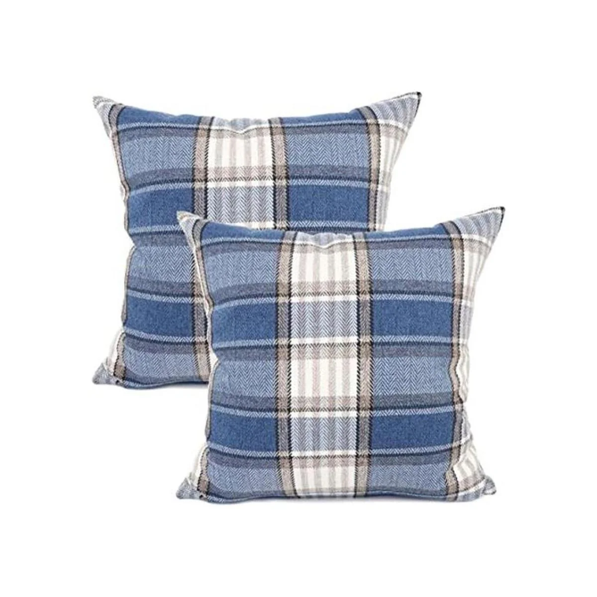 YOUR SMILE Juego de 2 fundas de cojín de lino y algodón