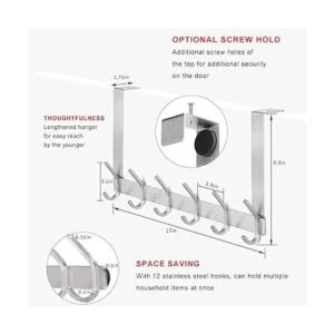 YUMORE SUS304 Ganchos para colgar sobre la puerta acero_4