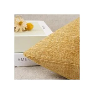 YOUR SMILE Funda de cojín de lino de algodón para sofá_5