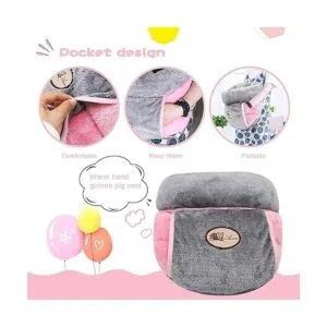 YUEPET Cama de conejillo de indias cueva cálida forro_3