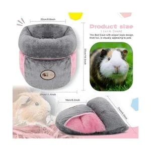 YUEPET Cama de conejillo de indias cueva cálida forro_2