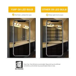 YUIIP Bombilla LED G9 equivalente a 4 W 40 W base G9