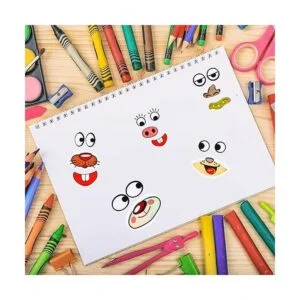 YTYKINOY 3 rollos 3000 unidades colorido nariz boca