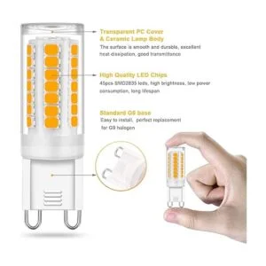 YUIIP Bombilla LED G9 equivalente a 4 W 40 W base G9