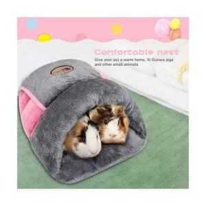 YUEPET Cama de conejillo de indias cueva cálida forro_5