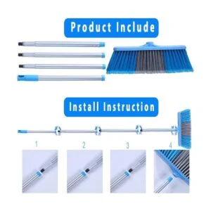 YONILL Escoba para interiores y exteriores con mango_5