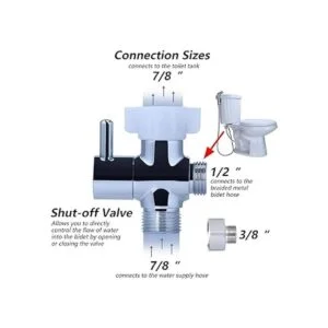 YUHX Adaptador de bidé T de latón con válvula de apagado_2