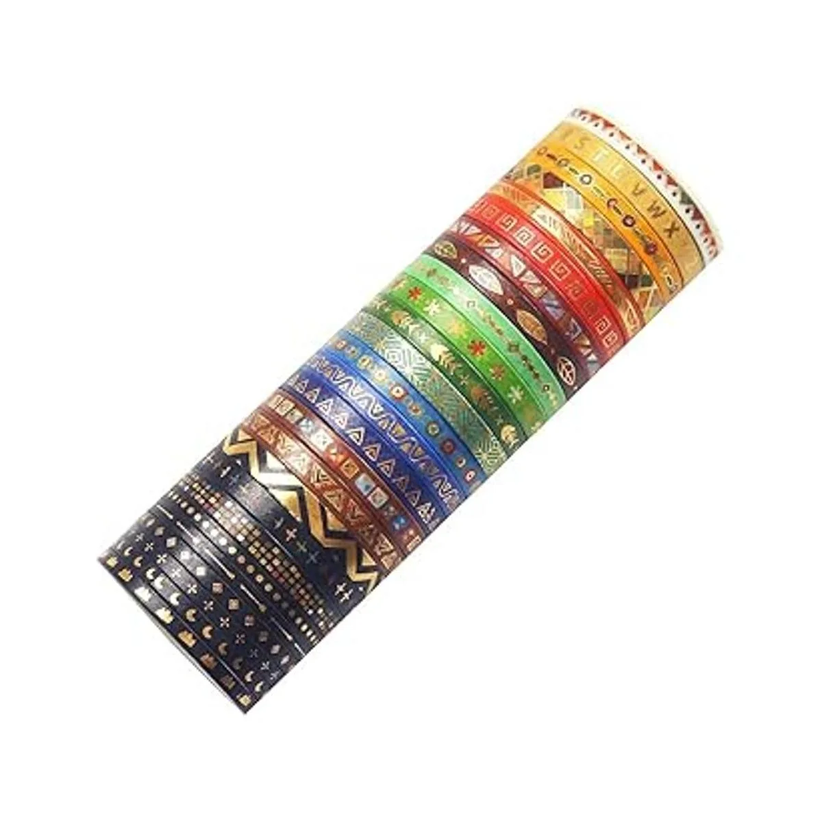 YUBBAEX Juego de 26 rollos de cinta washi india 0.197 in_3