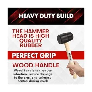 YIYITOOLS YY2005 Martillo de mazo de goma con mango de_6