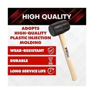 YIYITOOLS YY2005 Martillo de mazo de goma con mango de_4
