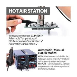 YIHUA 853D 2A USB Estación de soldadura SMD y retrabajo_5