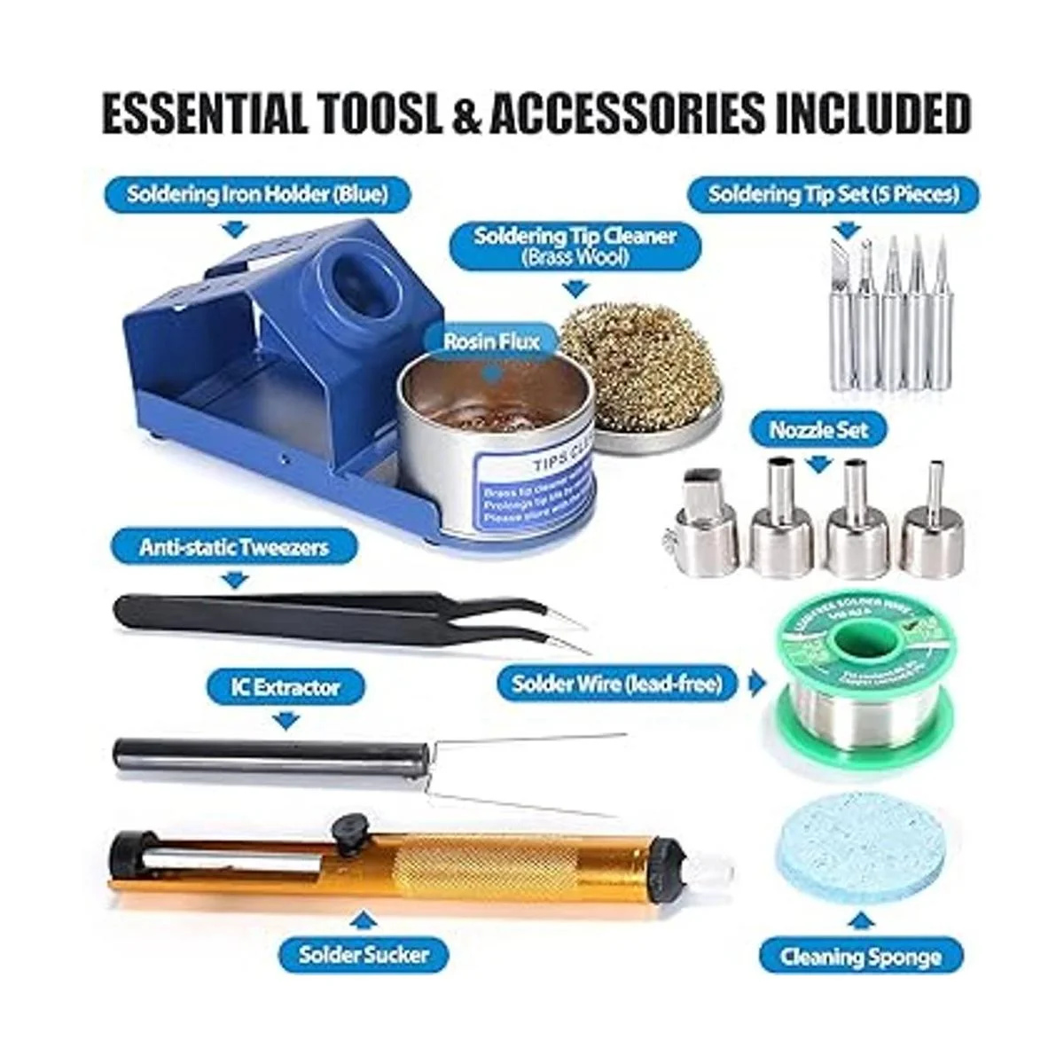 YIHUA 862BD SMD ESD Safe 2 en 1 estación de retrabajo de_5