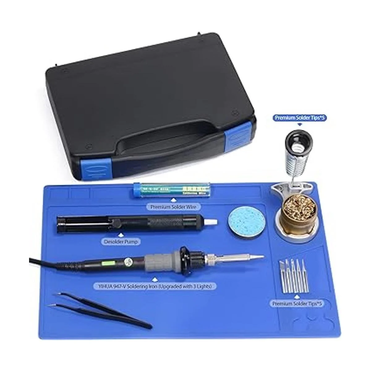 YIHUA Kit de soldador 947V con 3 luces LED control de_2