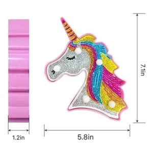 YOBEYI Pintura de diamante Unicornio con luces LED DIY