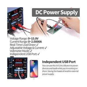YIHUA 853D 2A USB Estación de soldadura SMD y retrabajo_6