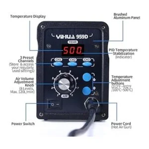 YIHUA Estación de retrabajo digital de aire caliente 959D_2
