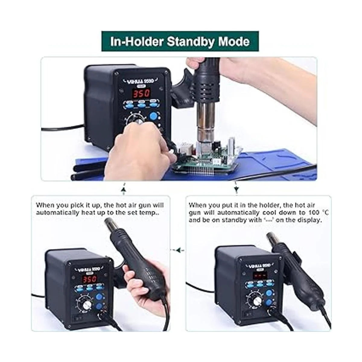 YIHUA Estación de retrabajo digital de aire caliente 959D_4