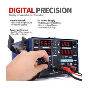 YIHUA 853D 2A USB Estación de soldadura SMD y retrabajo_2
