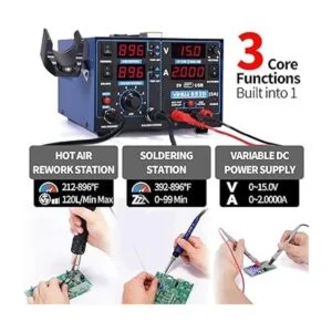 YIHUA 853D 2A USB Estación de soldadura SMD y retrabajo_3