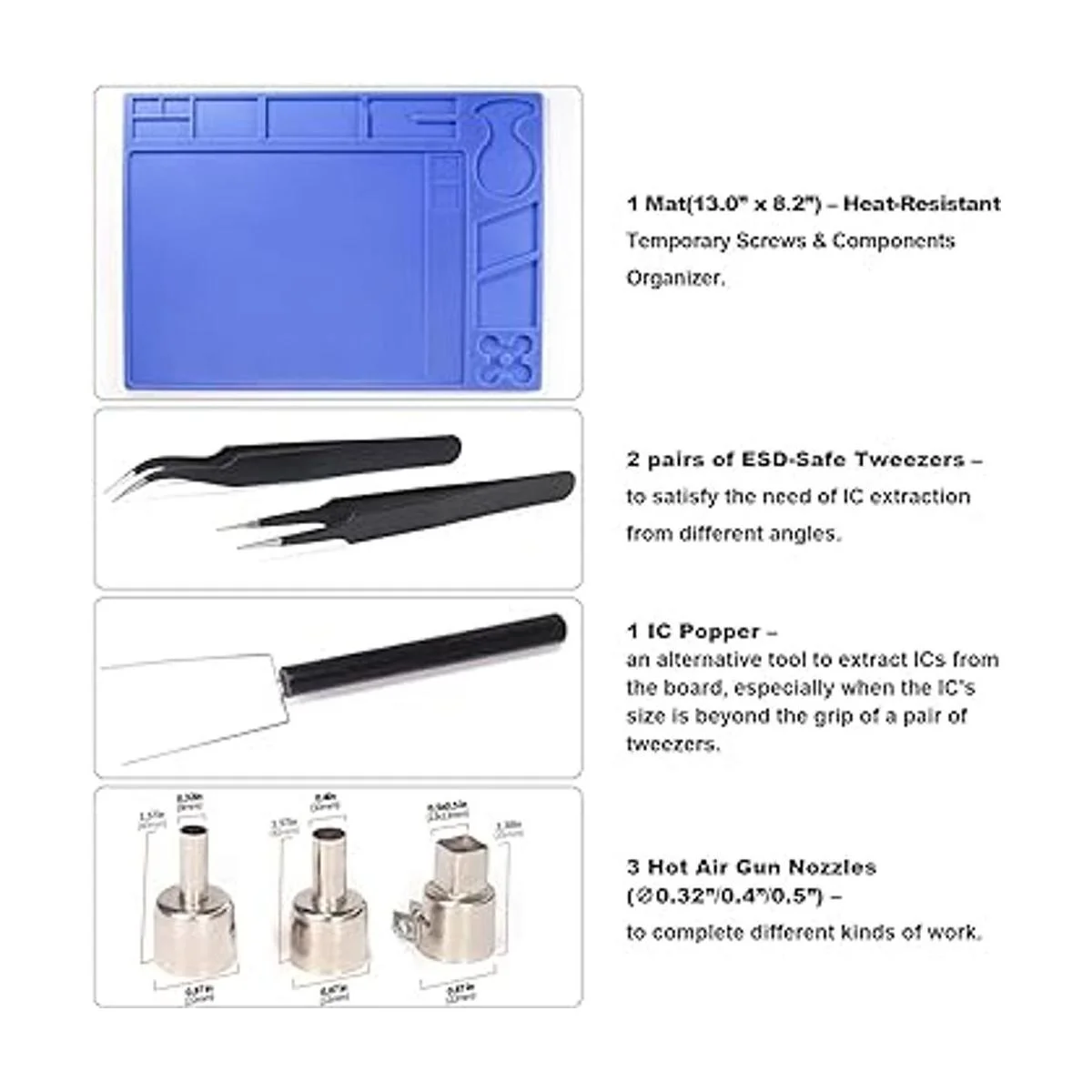 YIHUA Estación de retrabajo digital de aire caliente 959D_6