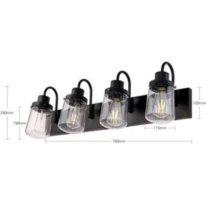 YAOHONG Lámpara moderna de tocador de baño con 4 luces en_4