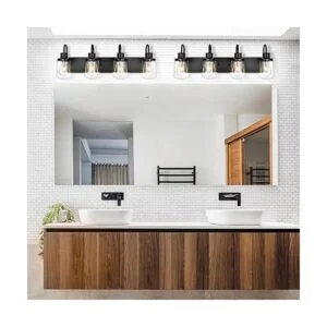 YAOHONG Lámpara moderna de tocador de baño con 4 luces en_2