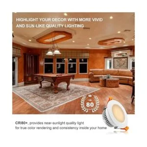 YGSTech Luz empotrable LED de 3.5 pulgadas regulable 7_2