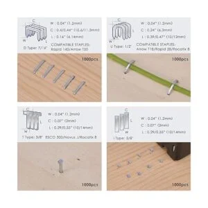 YEAHOME Pistola grapadora 4 en 1 con 4000 grapas