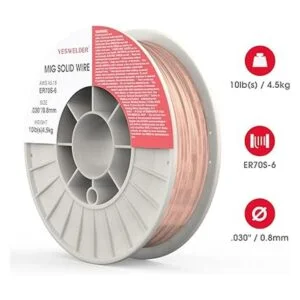 YESWELDER ER70S6 .030 pulgadas en carrete de 10 libras de
