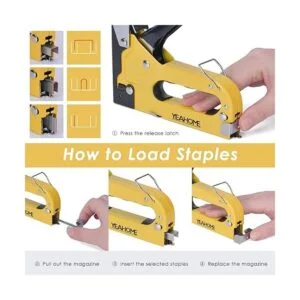 YEAHOME Pistola grapadora 4 en 1 con 4000 grapas