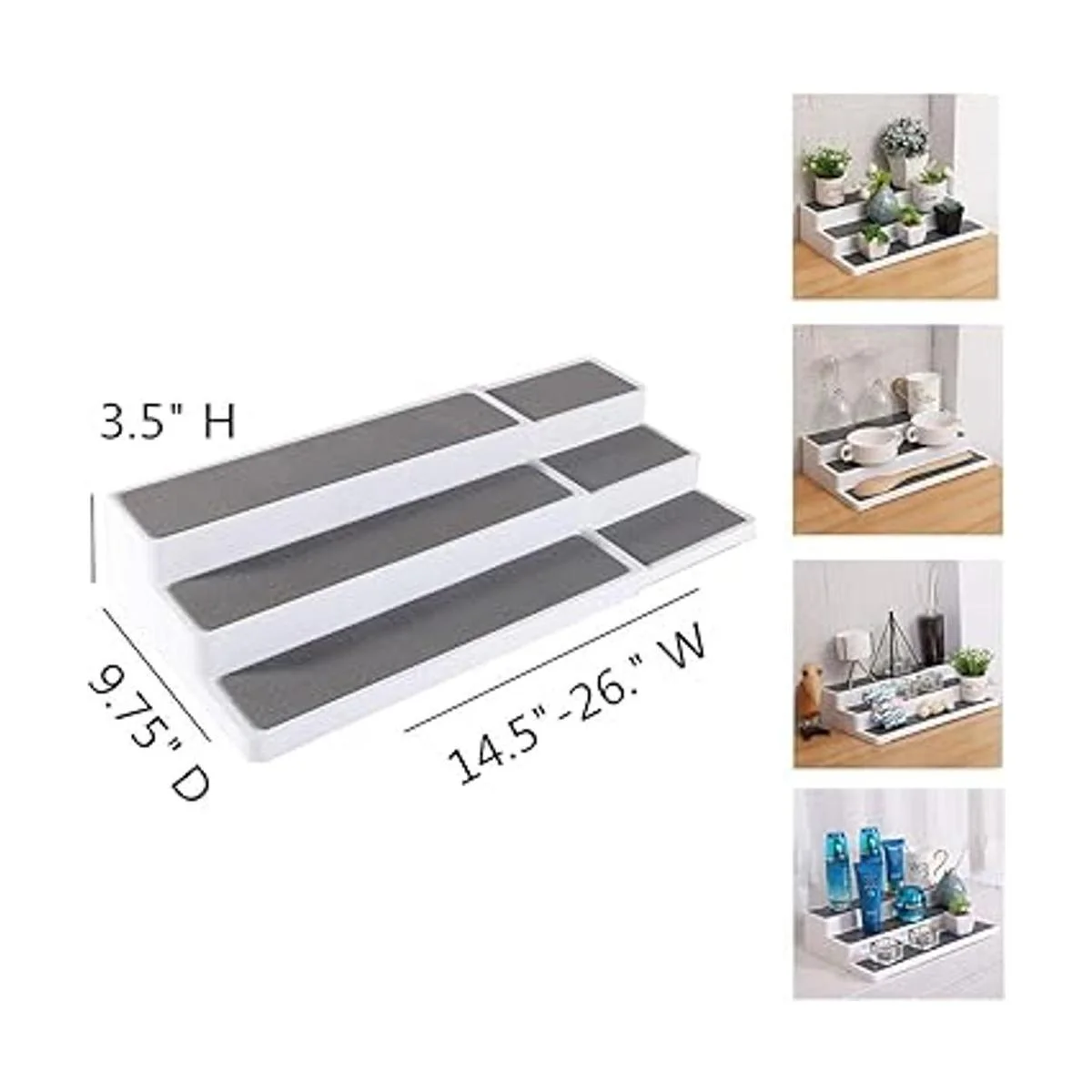 YCOCO Estante de especias expandible de 3 niveles diseño_2