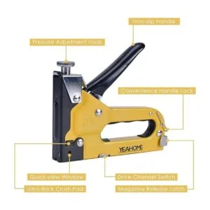 YEAHOME Pistola grapadora 4 en 1 con 4000 grapas
