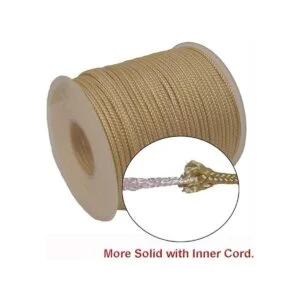 YAxis Rollo de 6.6 ft de cuerda de nailon trenzado de oro_4