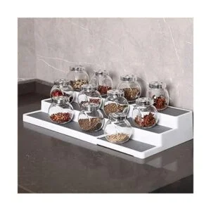 YCOCO Estante de especias expandible de 3 niveles diseño_4