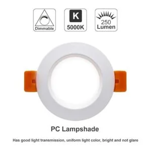 YGSTech Iluminación LED empotrada de 2 pulgadas luz_3
