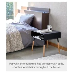 YAMAZAKI home 4230 Mesa auxiliar lisa con estante de_5