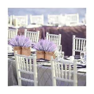 YAPASPT Paquete de 2 flores pequeñas de arpillera de