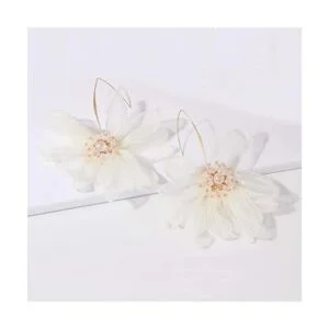 YERTTER Pendientes colgantes de pétalos para mujer aretes_3