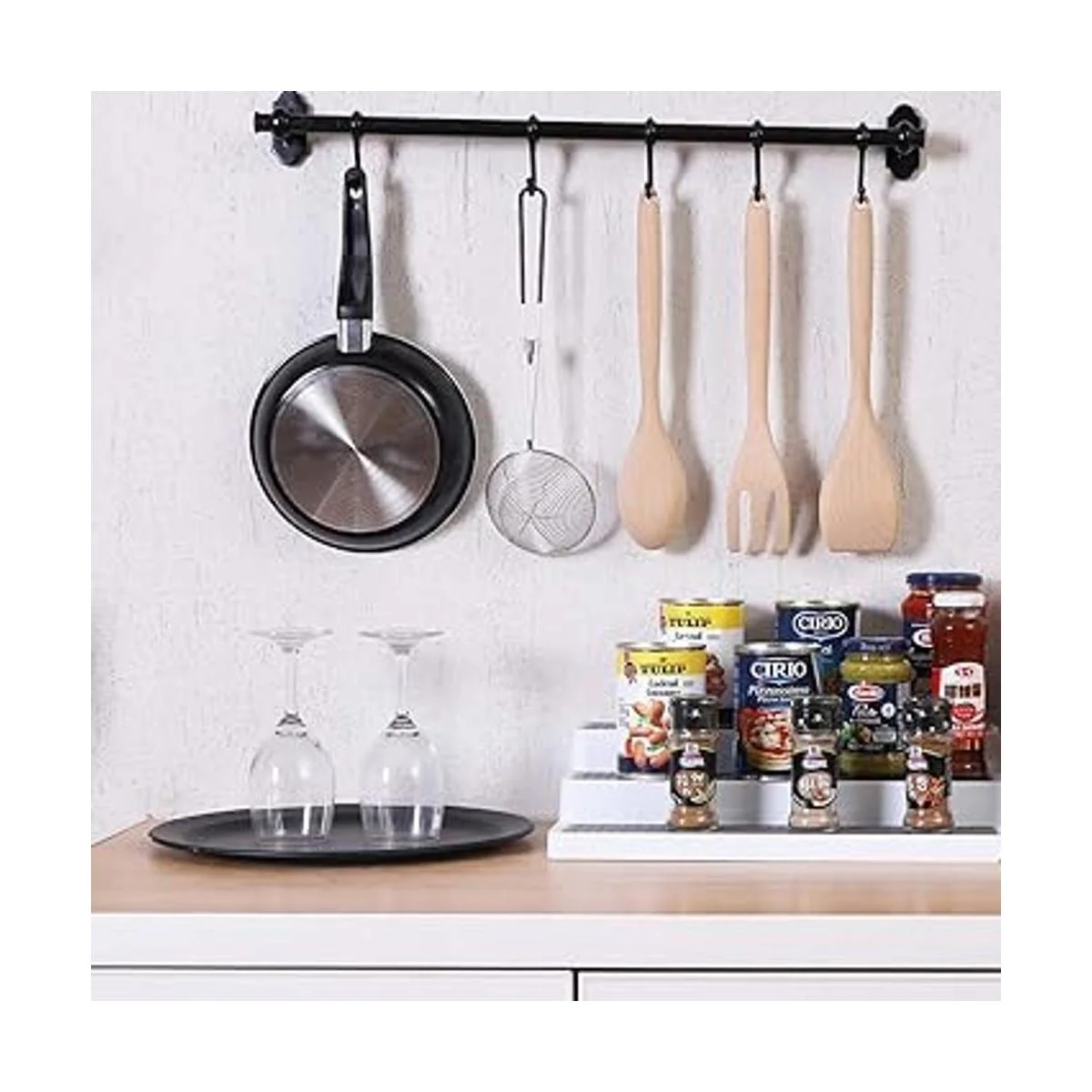 YCOCO Estante de especias de 3 niveles organizador de_5