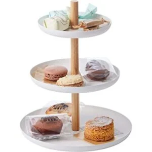 YAMAZAKI Home Tosca Soporte para pasteles de 3 pisos_1